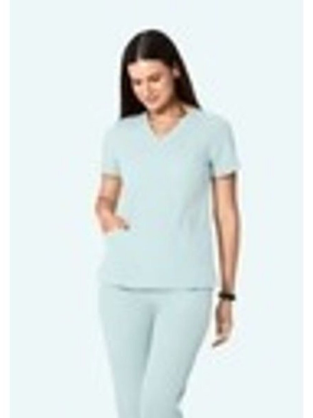 Mandala Scrubs 6 Pocket Top Sky L NWT